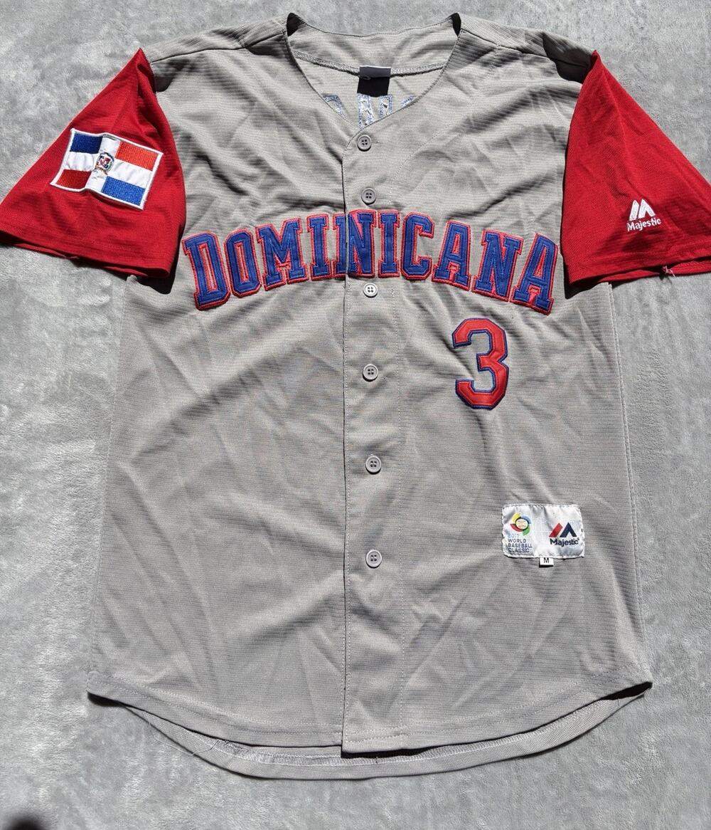 Manny Machado World Baseball Classic Dominican Republic Majestic Jersey Sz M